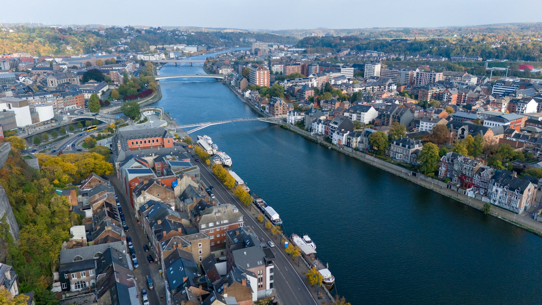Vue de la ville de Namur en Wallonie